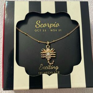 Astrology Scorpio Scorpion 18” Necklace